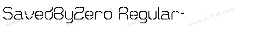 SavedByZero Regular字体转换